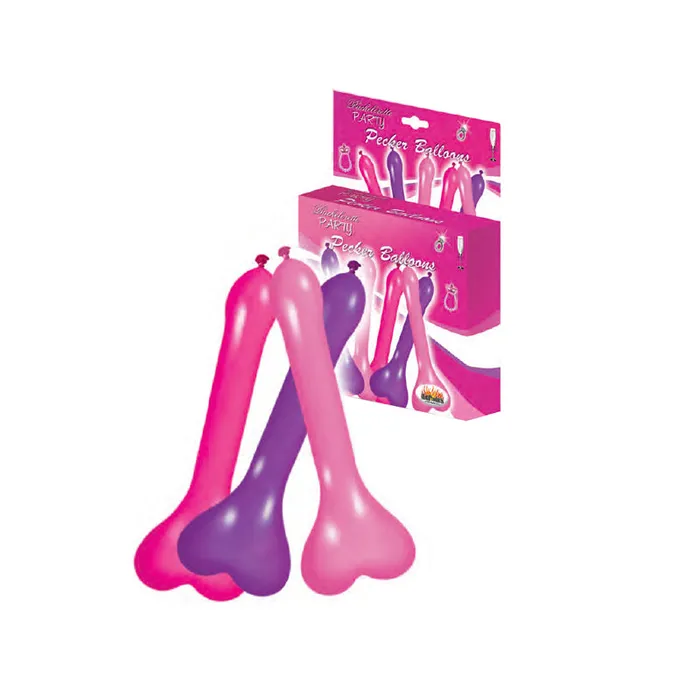 Hott Products Unlimited Vibrators Pecker Balloons Assorted Colors 6Box