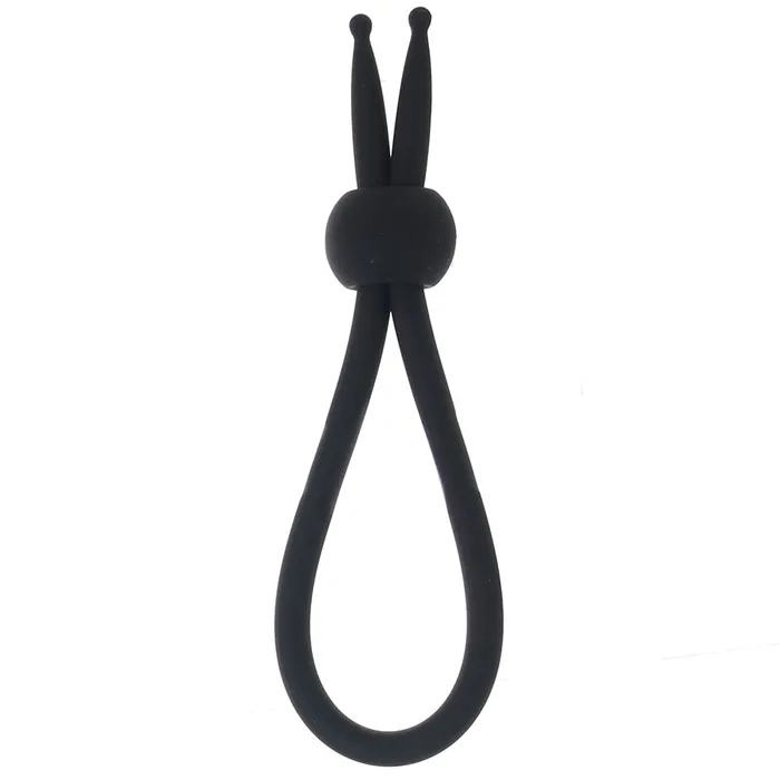 Female Sex Toys CalExotics Alpha Liquid Silicone Lasso Ring in Black