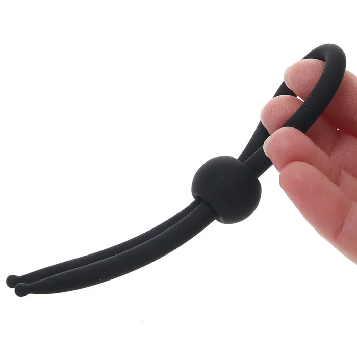 Female Sex Toys CalExotics Alpha Liquid Silicone Lasso Ring in Black