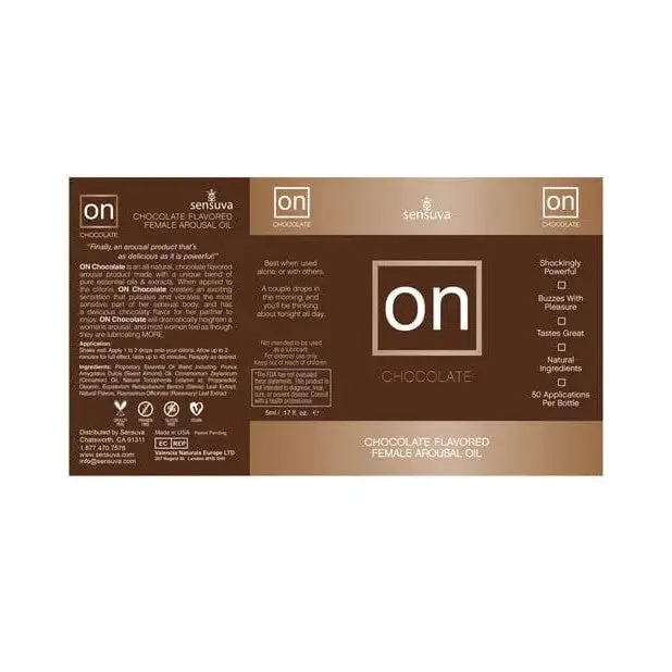 Female Sex Toys On Arousal Oil 5 Ml Chocolate Sensuva Female Sex Toys On Arousal Oil 5 Ml Chocolate Sensuva
