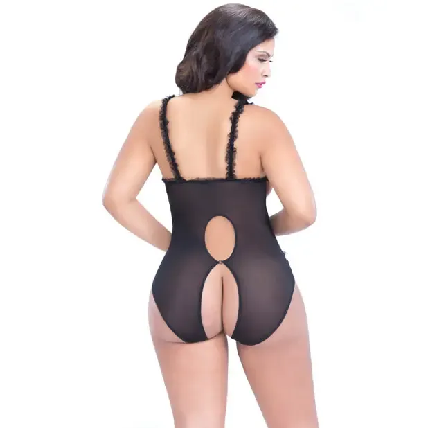Lace Open Cup Crotchless Teddy Oh La La Cheri Male Sex Toys