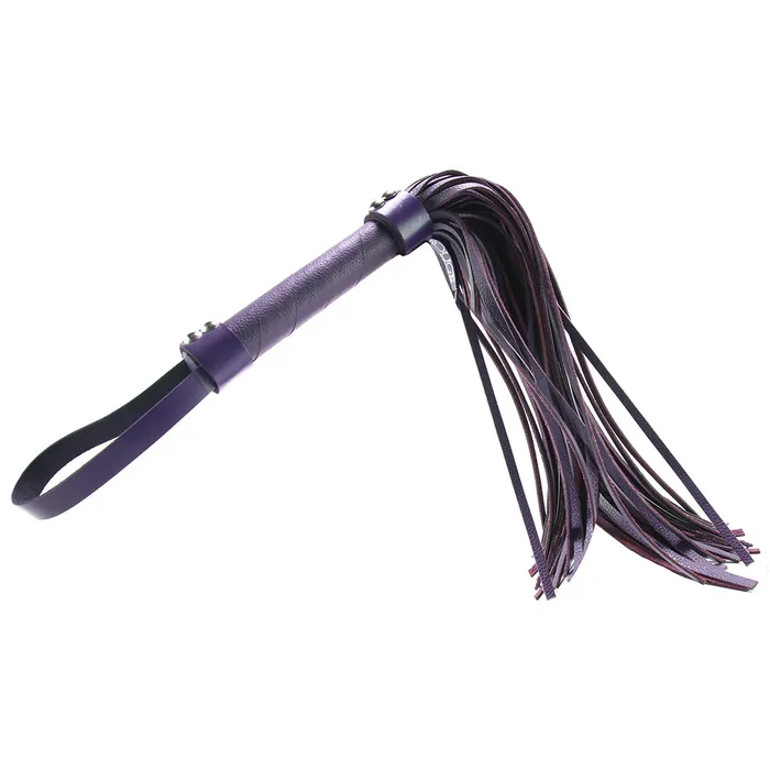 Rouge Vibrators Leather Flogger in Purple