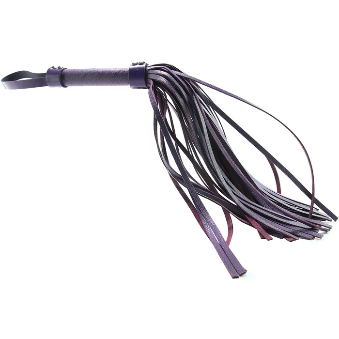 Rouge Vibrators Leather Flogger in Purple