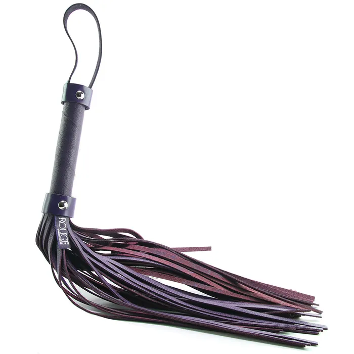 Rouge Vibrators Leather Flogger in Purple