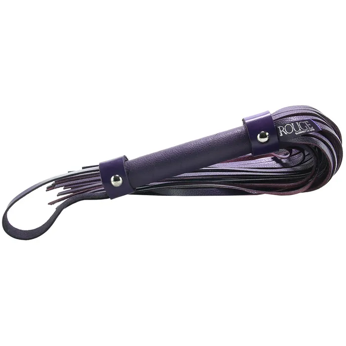 Rouge Vibrators Leather Flogger in Purple