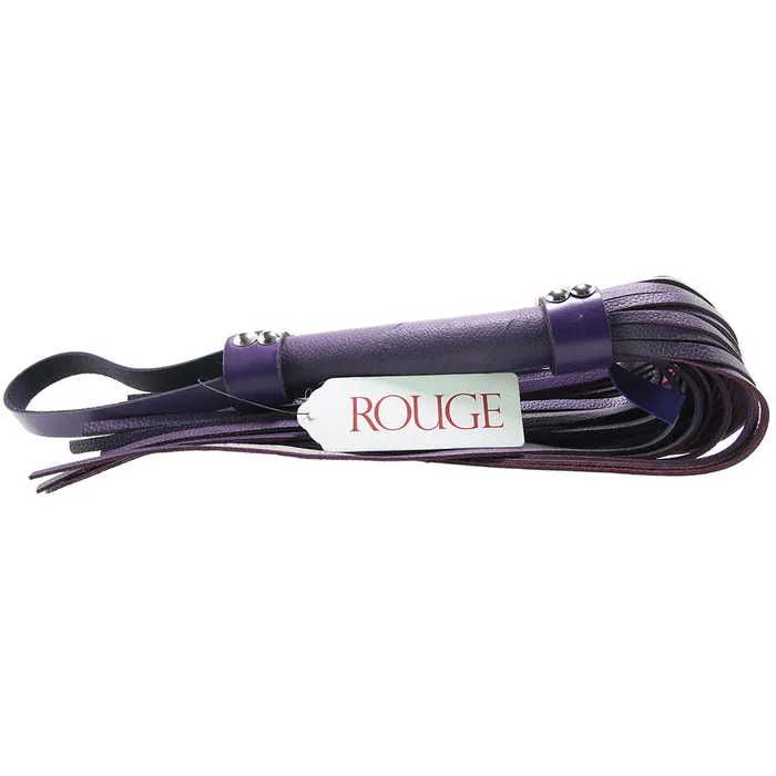 Rouge Vibrators Leather Flogger in Purple