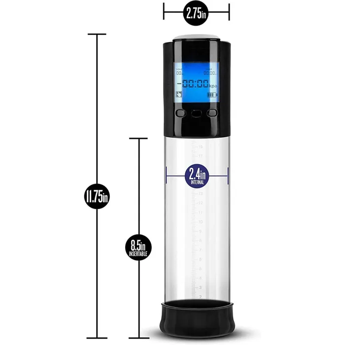 Blush Novelties Male Sex Toys Performance VX10 Smart Penis Pump Clear