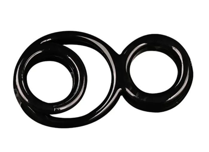 Icon Brands Triple Play Cock Ring Ball Stretcher Black MJM Couples