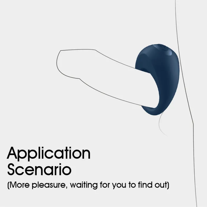 Male Sex Toys Winyi Alan App Control Cock Ring Blue Winyi