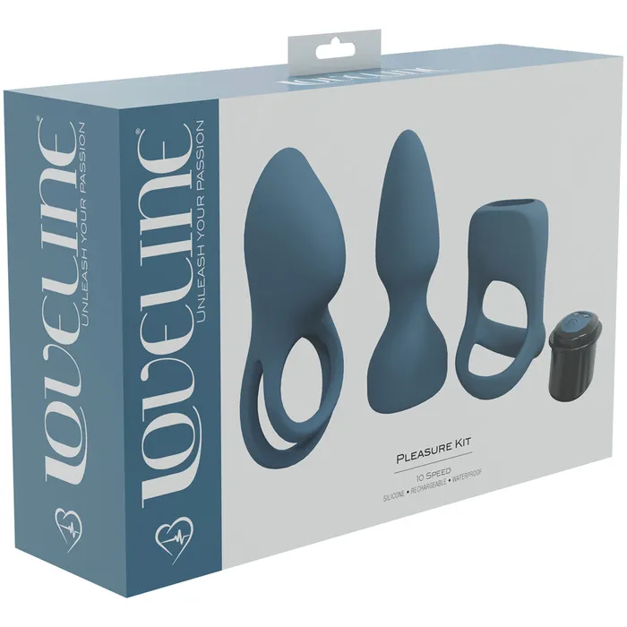 Vibrators Shots Toys Shots Loveline Pleasure Kit BlueGrey