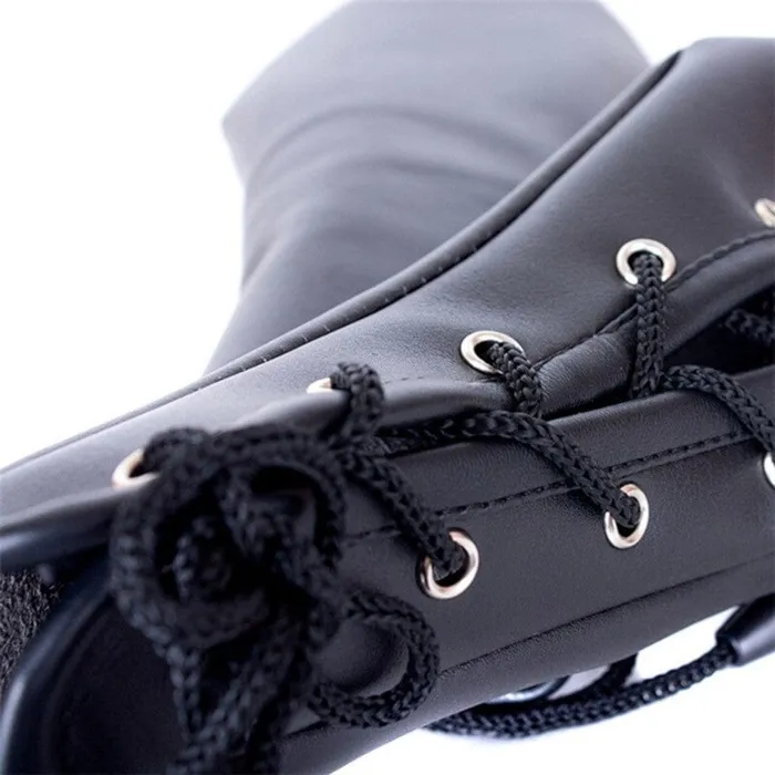 Restraints Lovegasm Black Soft Leather Pet Play Bondage Mitts